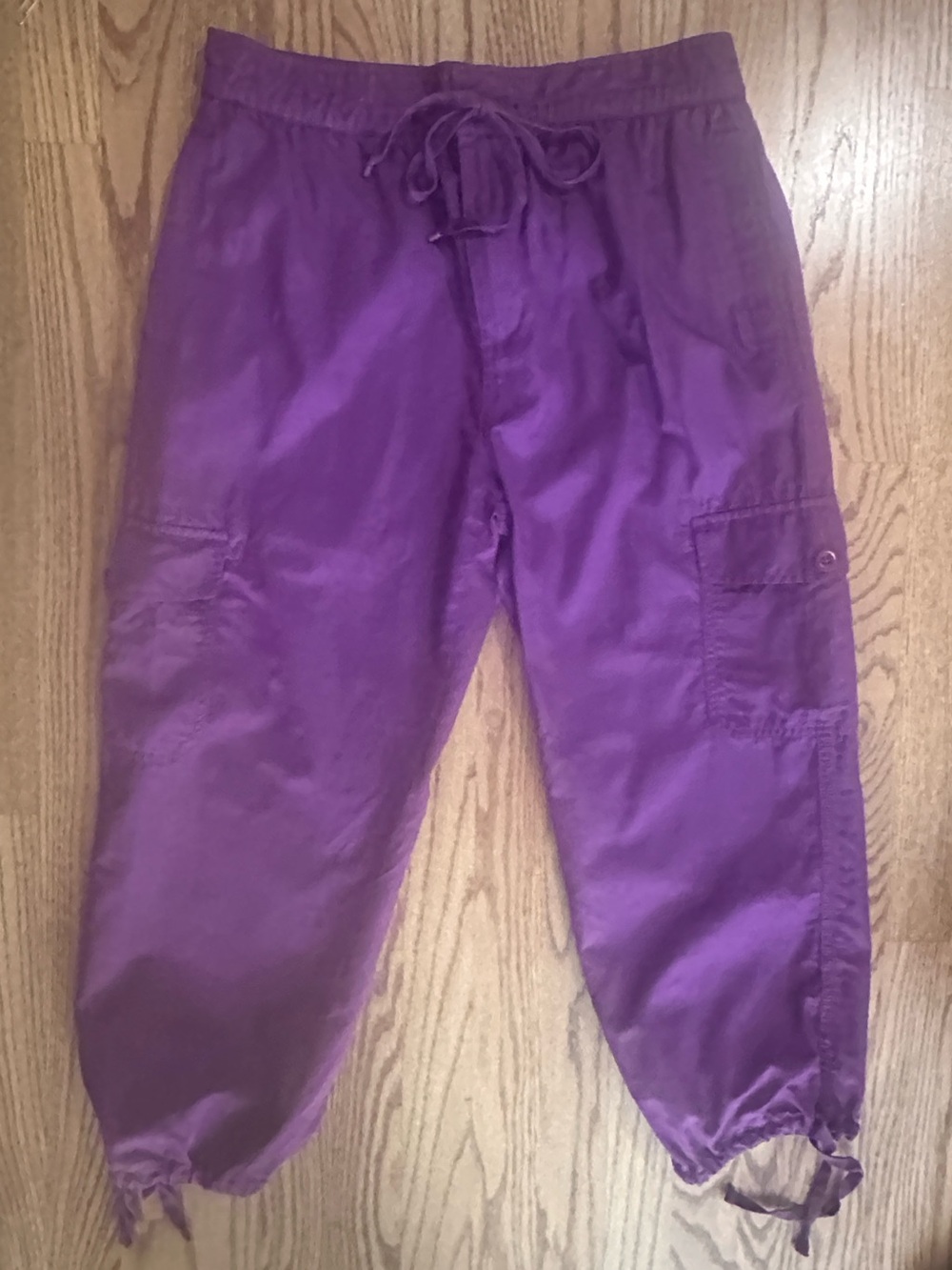 Ralph Lauren Women’s Purple Cargo Joggers with Drawstring Ankles